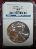 2010 Silver Eagle NGC MS69 (early release).