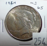 1924 Peace Dollar.