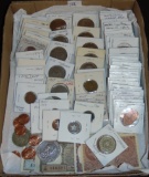 Variety: India and Military Currency. Various Half Dollars, Cents, Foreign Coins, Tokens.