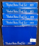 (5) U.S. Proof Sets: 1968-1972.