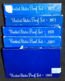 (5) U.S. Proof Sets: 1968-1972.