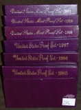 (6) U.S. Proof Sets: 1985-1990.