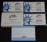 (5) U.S. Proof Sets: 2005-2009.