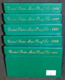(5) U.S. Proof Sets: 1994-1998.