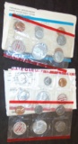 (2) 1968 UNC Sets. 1969 UNC Set P, D.