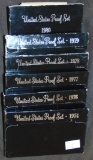 (6) U.S. Proof Sets: 1974, 1976-1980.