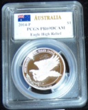 2014-P Australia $1 PCGS PR69 DCAM High Relief.