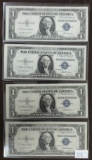 (4) Series of 1935F $1 Silver Certificates in Sequence.