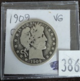 1909-O Barber Half Dollar VG.