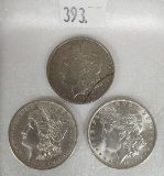 (3) Morgan Dollars: 1888, 1890-S, 1890.