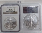 2006-W Silver Eagle NGC MS70. 2023 Silver Eagle PCGS MS70 First Strike.