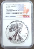 2019-W Silver Eagle NGC First Release Enhanced REV PF70.