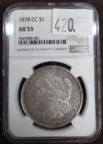 1878-CC Morgan Dollar NGC AU53.