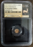 2017 Gold South Africa 1/50KR 50th Anniversary NGC PF70 Ultra Cameo.