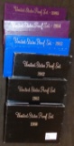 (6) U.S. Proof Sets: 1980-1985.