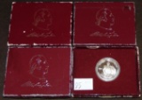 (4) Proof 90% Silver Commemorative Half Dollars.