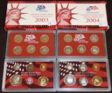 2003, 2004 U.S Silver Proof Sets.