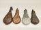 (4Pcs.) ASSORTED VINTAGE POWDER AND SHOT FLASKS