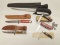 (6Pcs.) ASSORTED FIXED BLADE AND FOLDING KNIVES