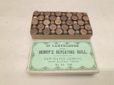 (50Rds.) VINTAGE .44 HENRY RIMFIRE LRN AMMO