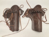 (2Pcs.) LEATHER SINGLE ACTION REVOLVER HOLSTERS