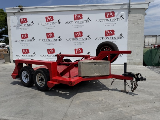 1999 Premco 10' Hydraulic Drop Equipment Trailer