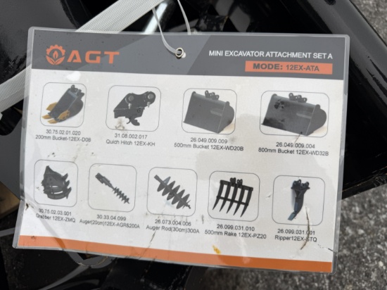 Skid Lot Of New Mini Excavator Attachments
