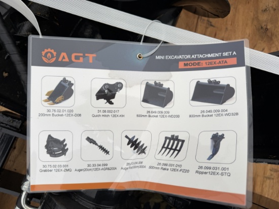 Skid Lot Of New Mini Excavator Attachments