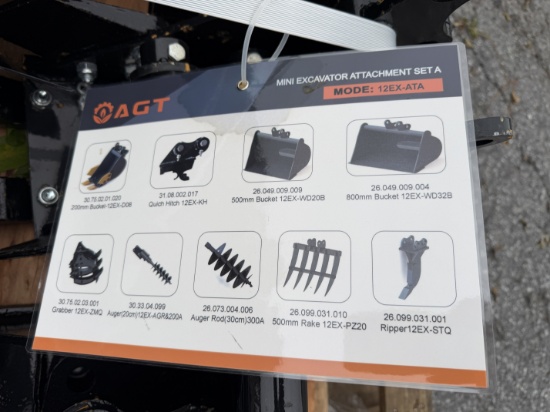 Skid Lot Of New Mini Excavator Attachments