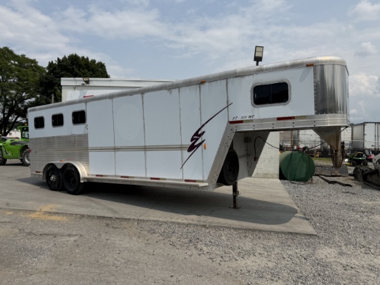 2002 Exiss 7'X24' Aluminum Gooseneck Horse Trailer
