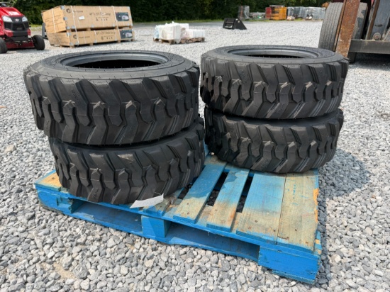 (4) New 10-16.5 SKS-1 Skid Loader Tires