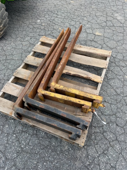 Skid Lot of (4) Pcs Forklift Forks
