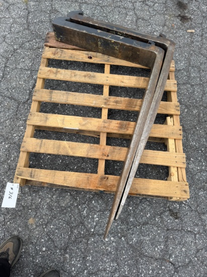 Set Of Used 48" Heavy Duty Forklift Forks