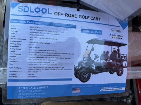 (3X) New SDOOL 60V Electric Golf Cart