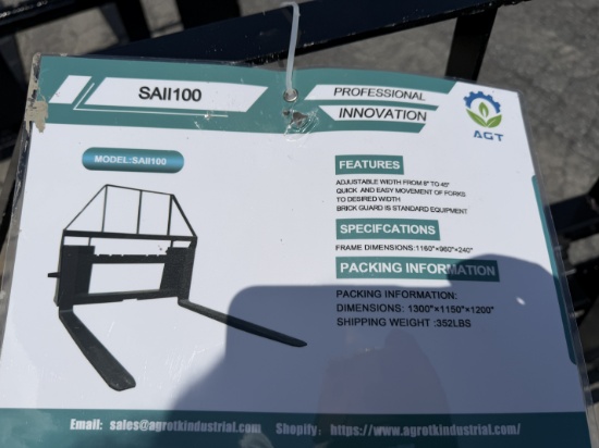 New AGT Quick Attach Pallet Forks