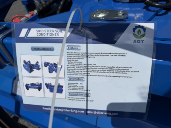 New Topcat Quick Attach 72" Soil Conditioner