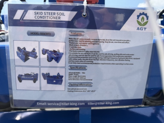 New Topcat Quick Attach 72" Soil Conditioner