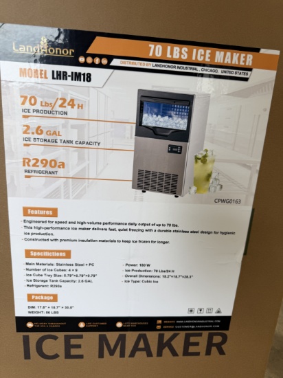 New Landhonor 70 IB Ice Maker Machine