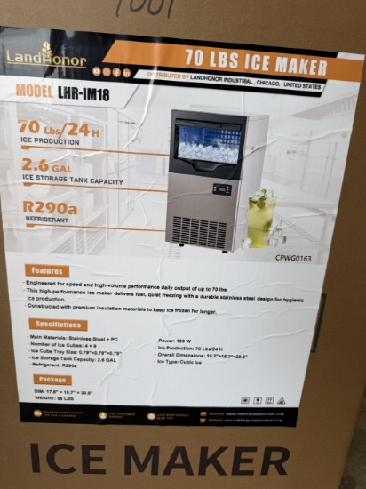 New Landhonor 70 IB Ice Maker Machine