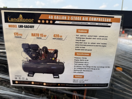 New Landhonor 40 Gal 2 Stage Air Compressor