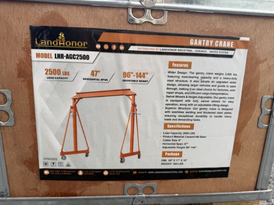 New Landhonor 2500 IB Capacity Gantry Crane