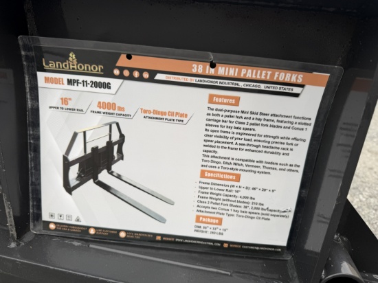 New Landhonor Mini Quick Attach Pallet Forks