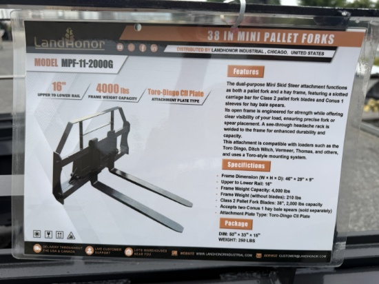 New Landhonor Mini Quick Attach Pallet Forks