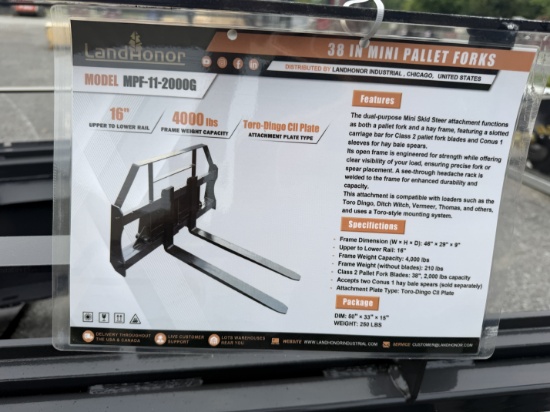 New Landhonor Mini Quick Attach Pallet Forks