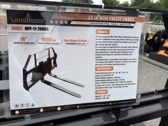 New Landhonor Mini Quick Attach Pallet Forks