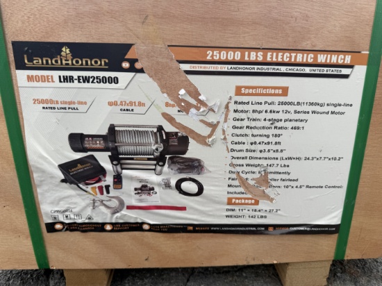 New Landhonor 25,000 IB Capacity Electric Winch