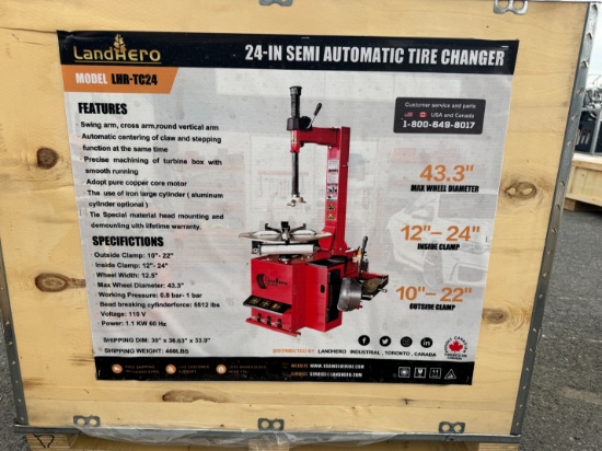 New Landhero 24" Semi Automatic Tire Changer