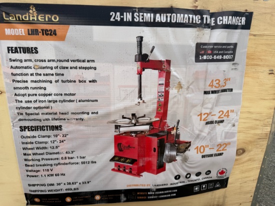 New Landhero 24" Semi Automatic Tire Changer