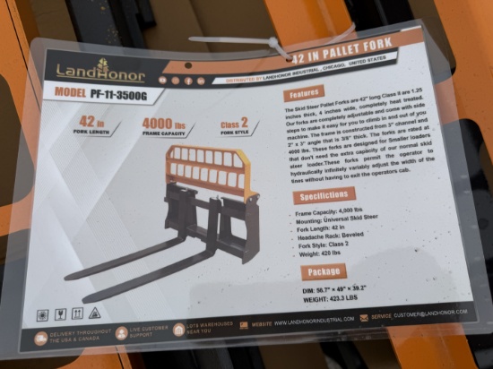 (6X) New Landhonor Quick Attach Pallet Forks