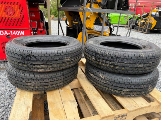 New Set Of (4) ST205/75R15 Radial Trailer Tires